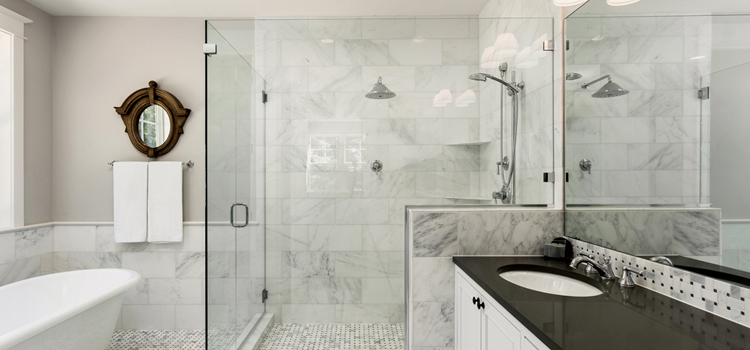 bathroom shower door installation in Rosamond