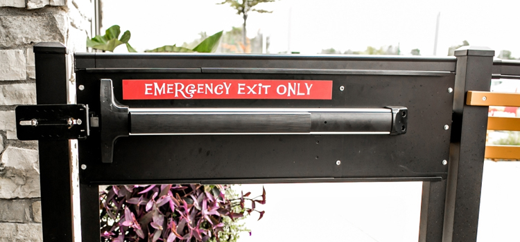 emergency push bar installation in Rosamond